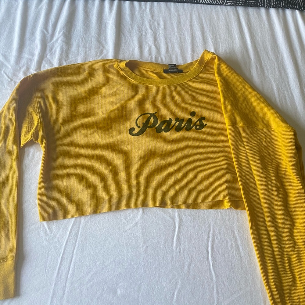 Long sleeve crop top